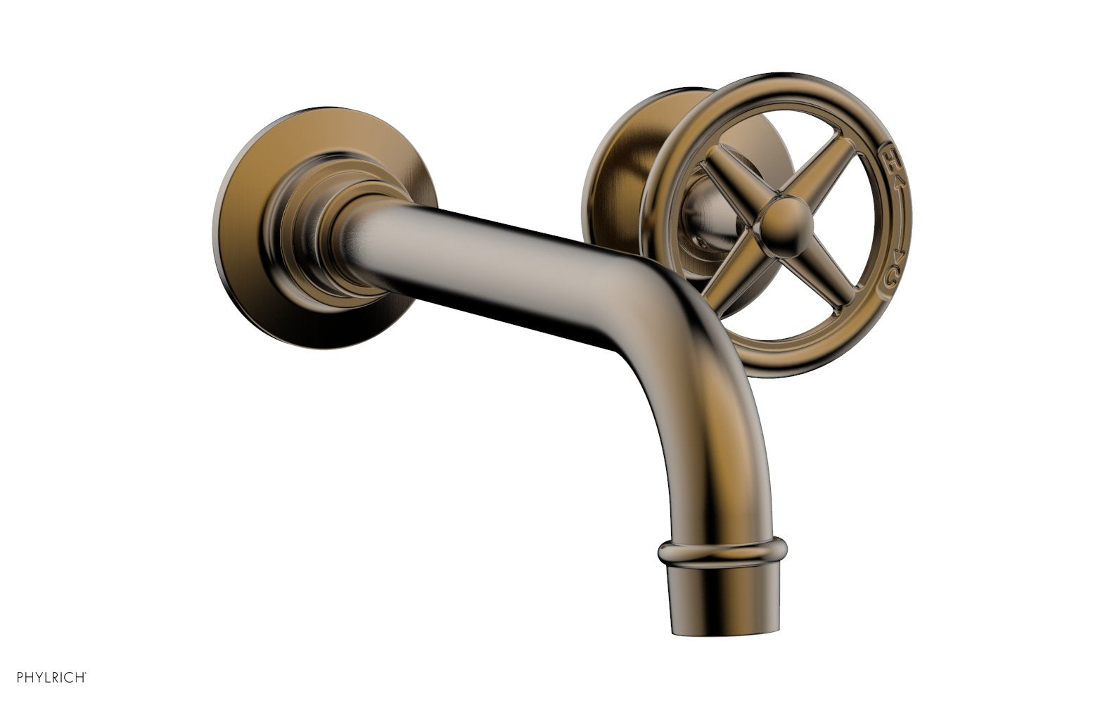 WORKS Single Handle Wall Lavatory Set - Cross Handles 220-15