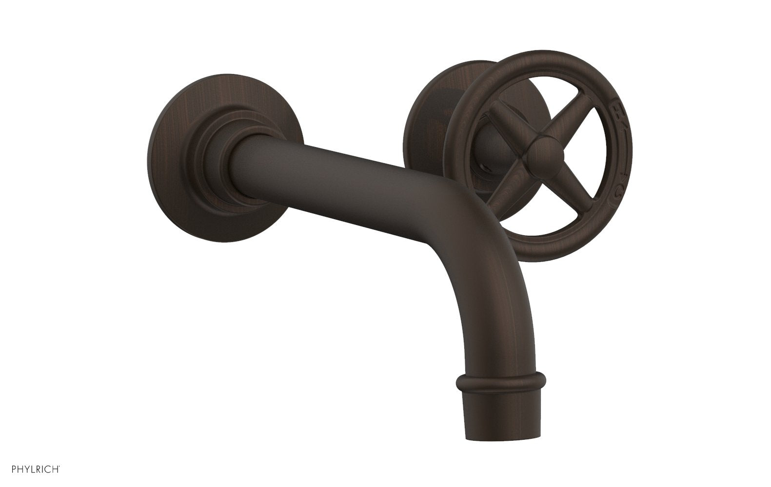 WORKS Single Handle Wall Lavatory Set - Cross Handles 220-15