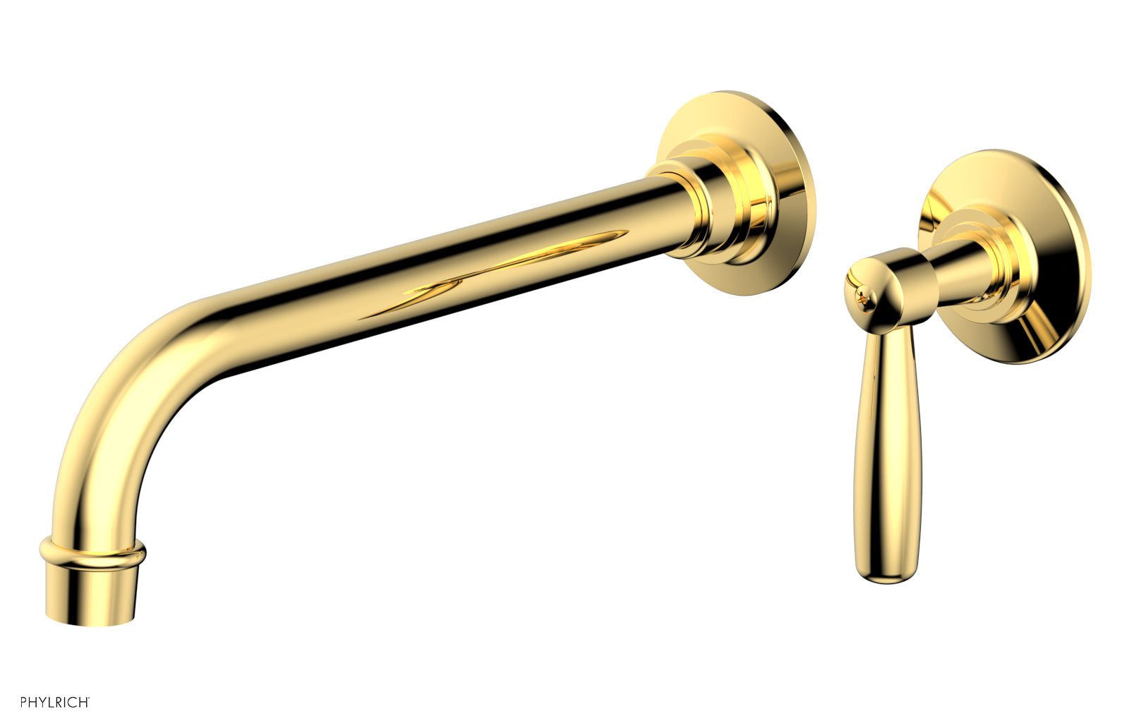 WORKS 10" Single Handle Wall Lavatory Set - Lever Handle 220-16-10