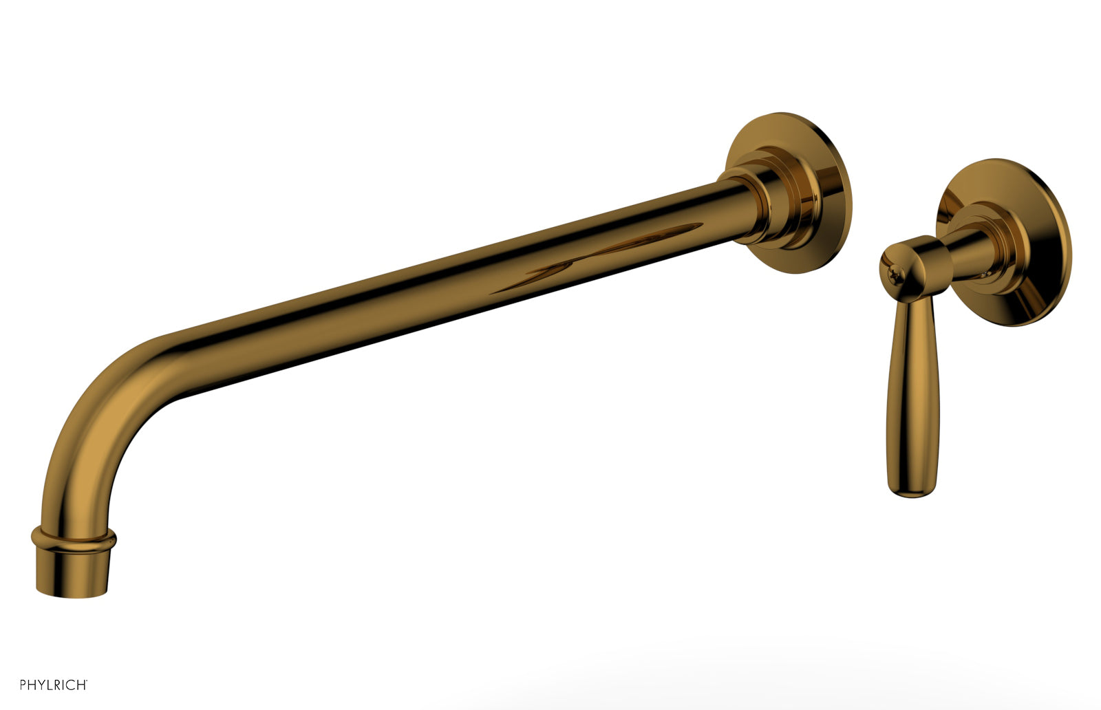 WORKS 14" Single Handle Wall Lavatory Set - Lever Handle 220-16-14