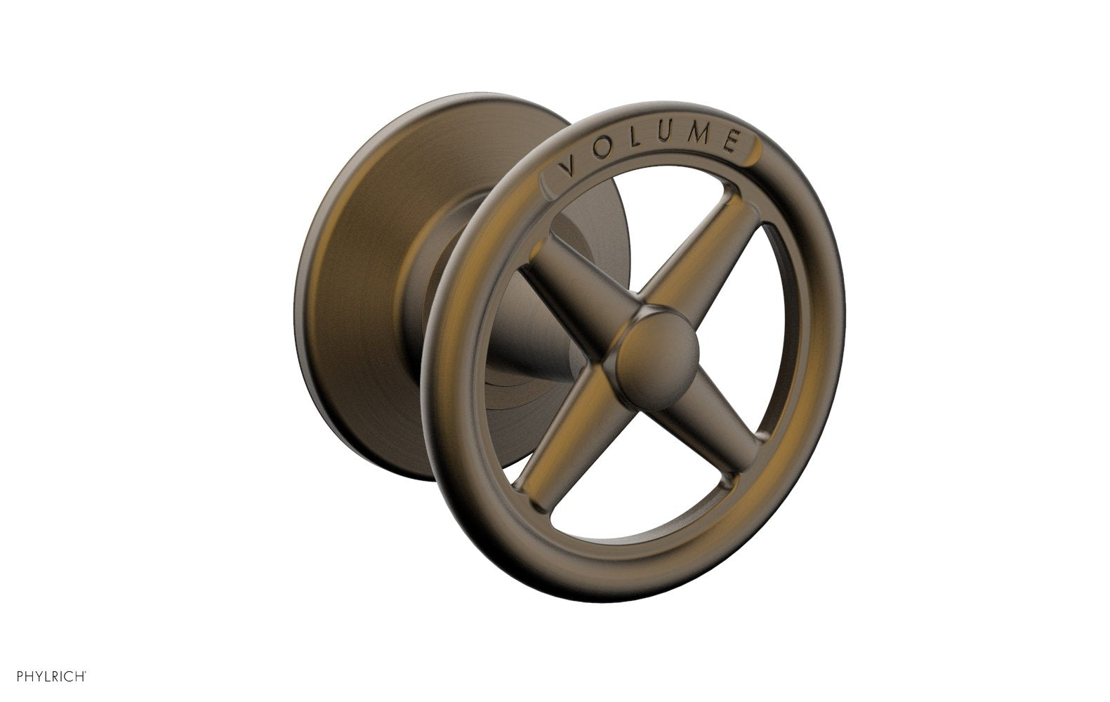 WORKS Volume Control/Diverter Trim -  Cross Handle - Volume Engraved 220-35