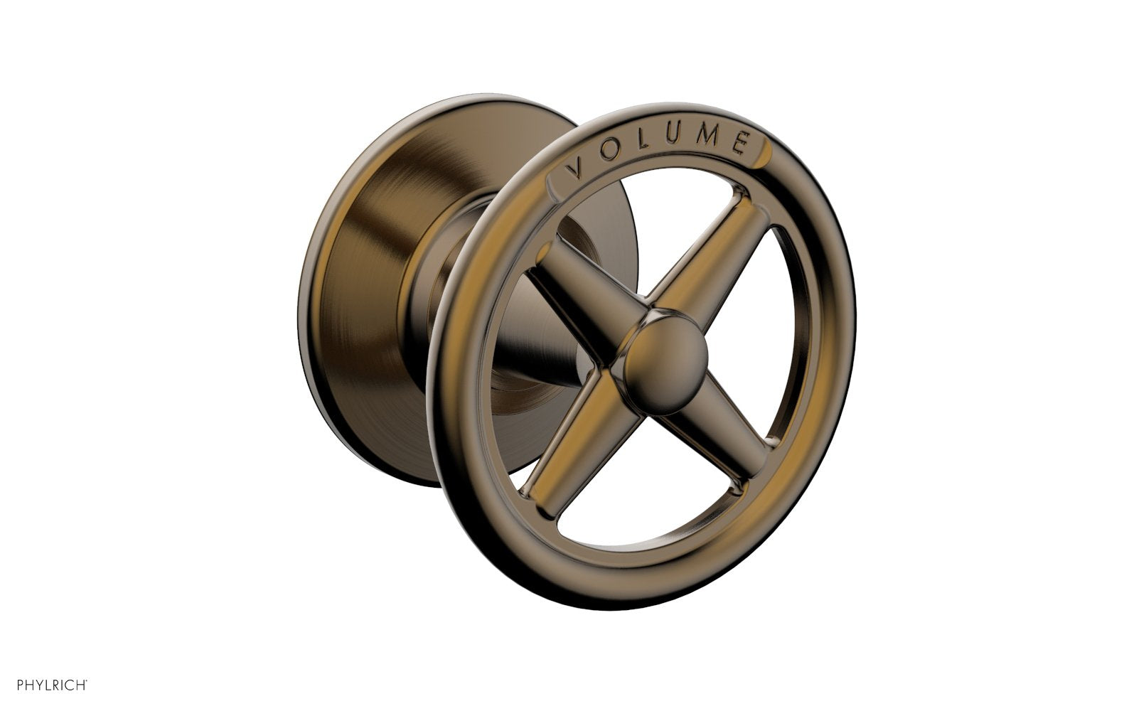 WORKS Volume Control/Diverter Trim -  Cross Handle - Volume Engraved 220-35