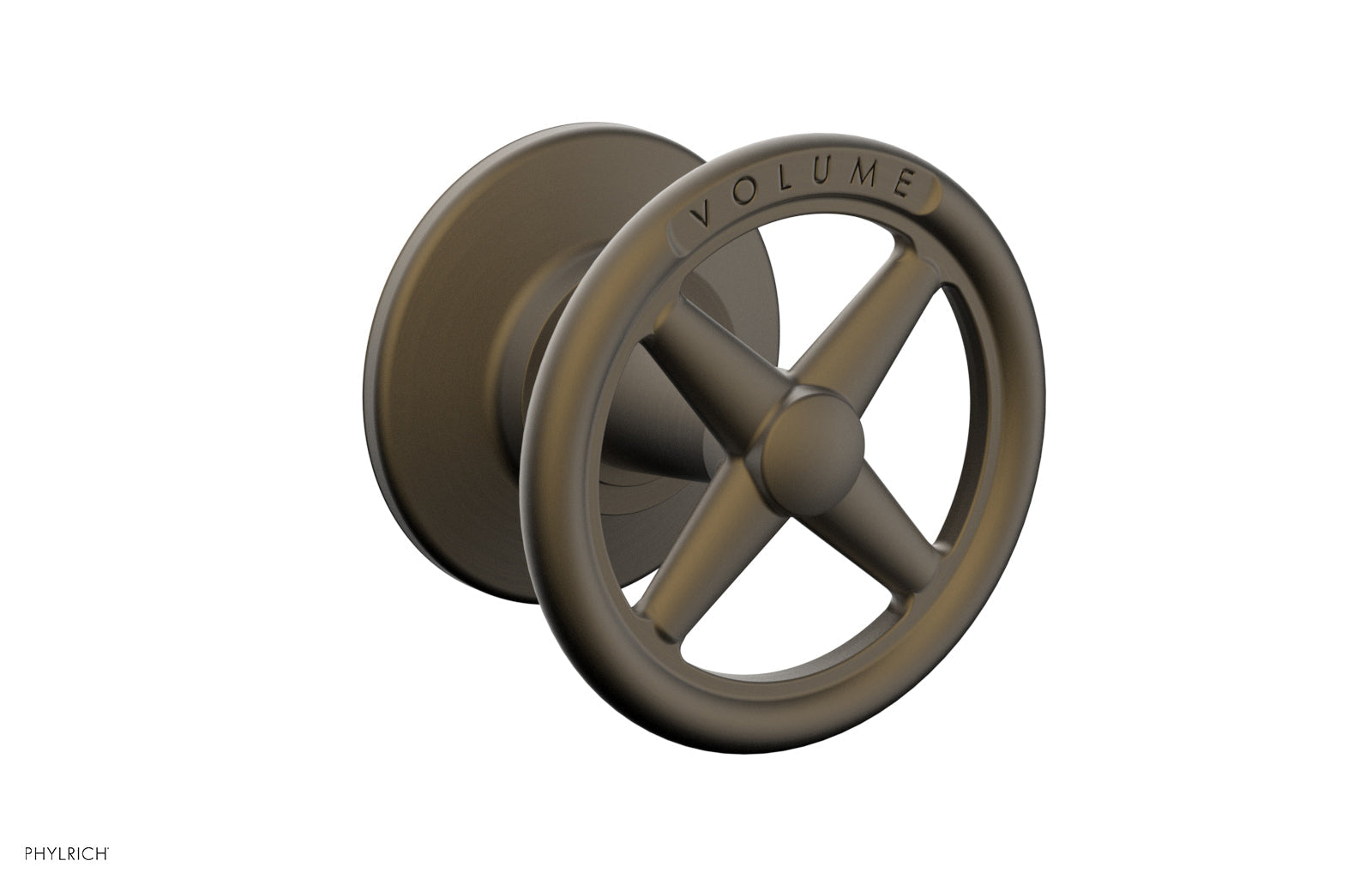 WORKS Volume Control/Diverter Trim -  Cross Handle - Volume Engraved 220-35