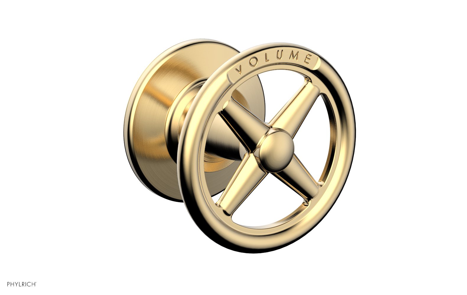 WORKS Volume Control/Diverter Trim -  Cross Handle - Volume Engraved 220-35