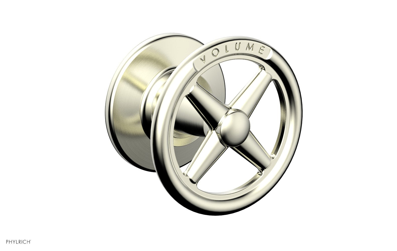 WORKS Volume Control/Diverter Trim -  Cross Handle - Volume Engraved 220-35