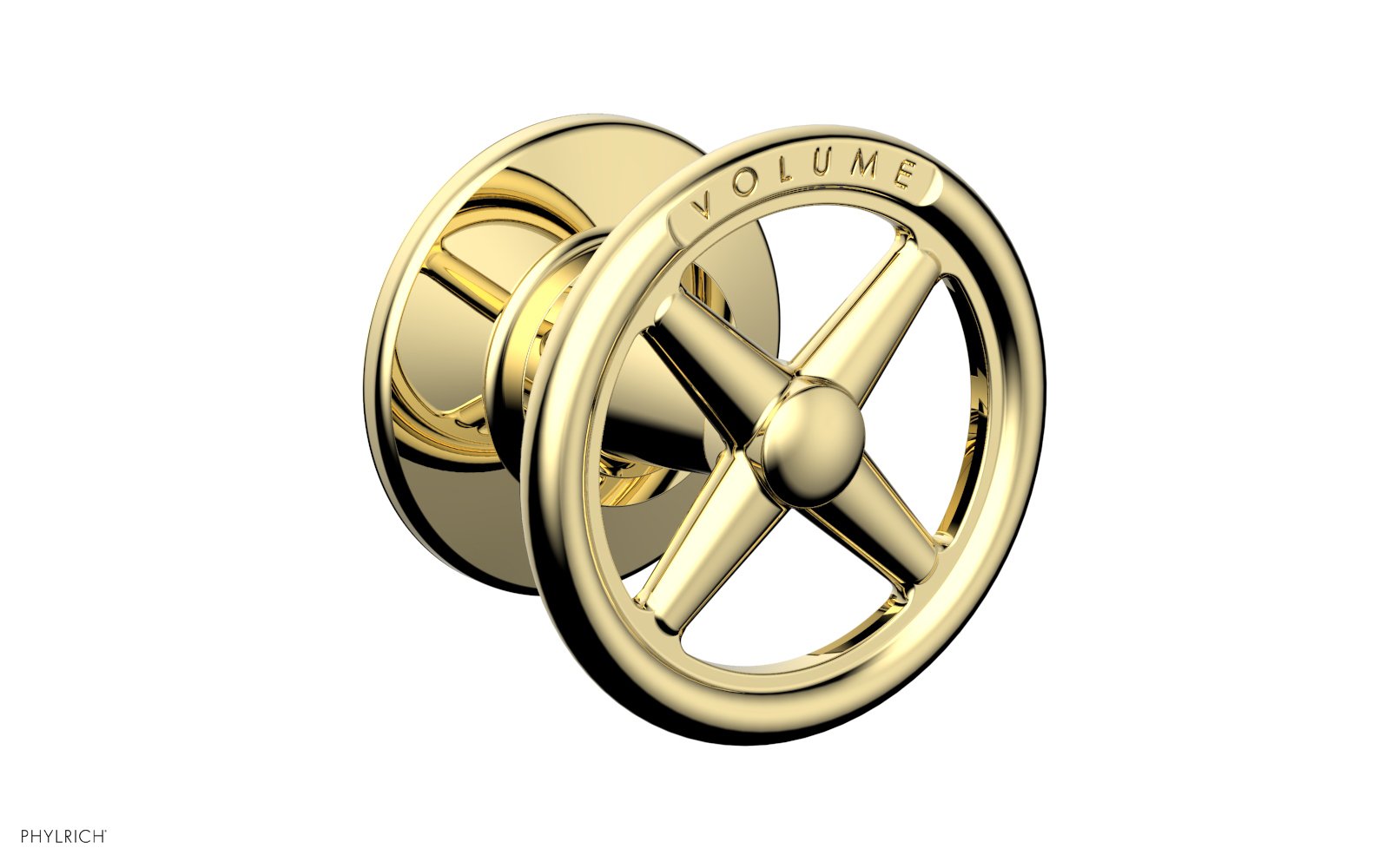 WORKS Volume Control/Diverter Trim -  Cross Handle - Volume Engraved 220-35