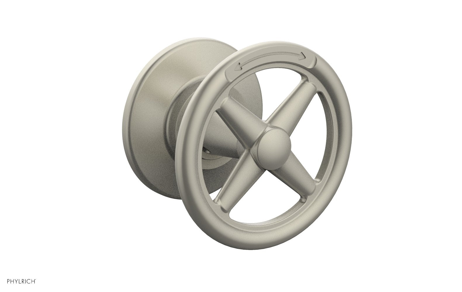 WORKS Volume Control/Diverter Trim -  Cross Handle - Diverter Engraved 220-37