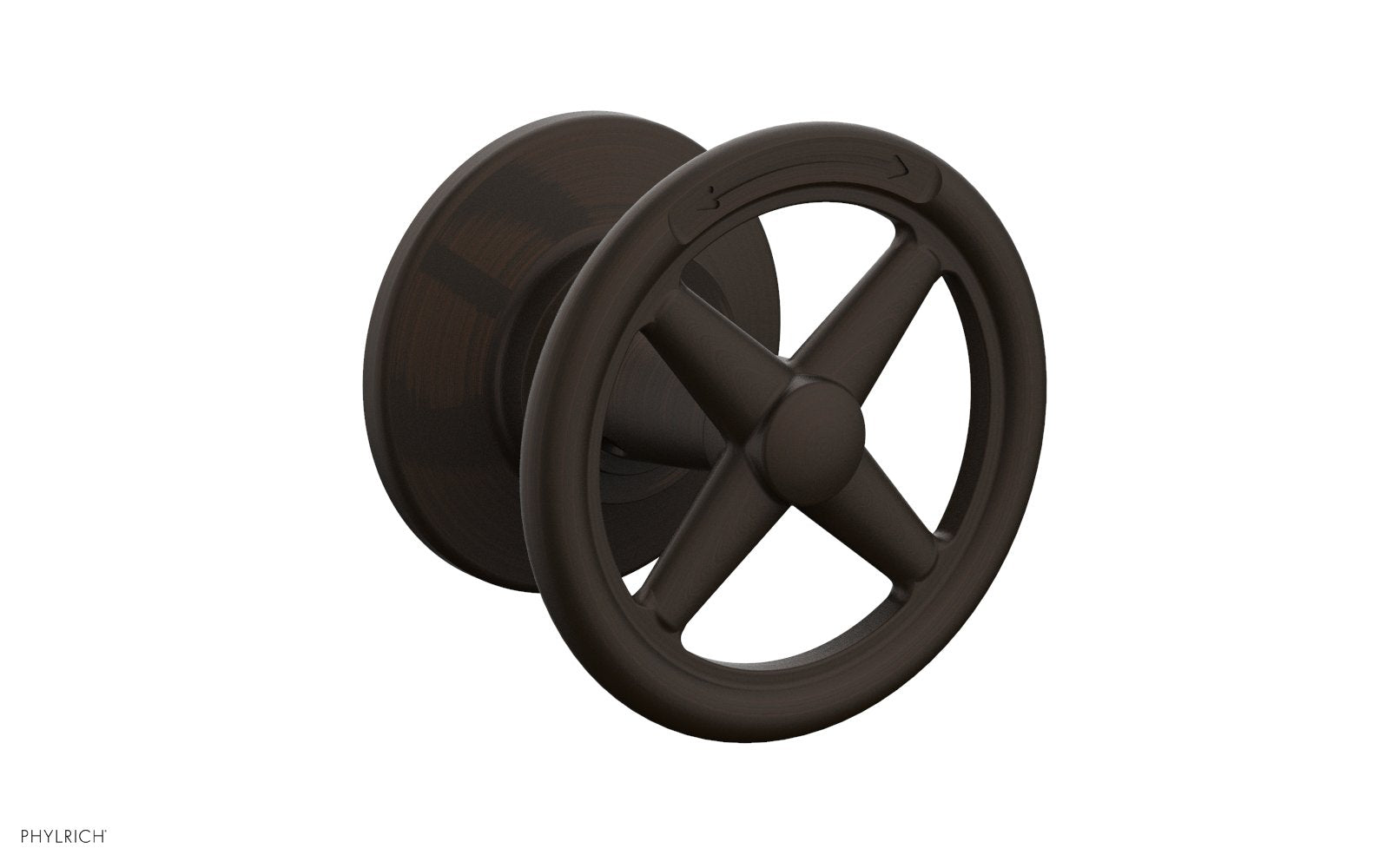 WORKS Volume Control/Diverter Trim -  Cross Handle - Diverter Engraved 220-37