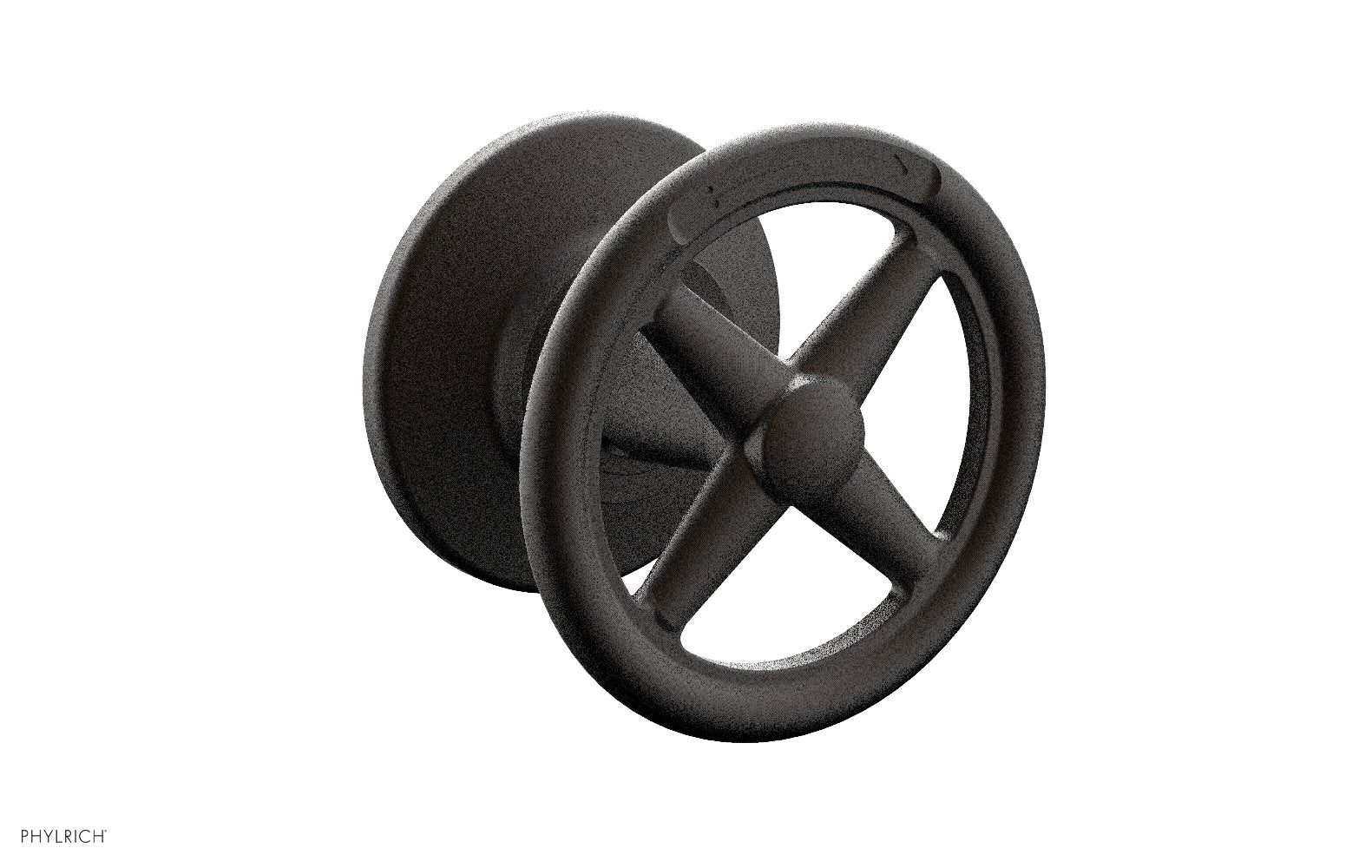 WORKS Volume Control/Diverter Trim -  Cross Handle - Diverter Engraved 220-37