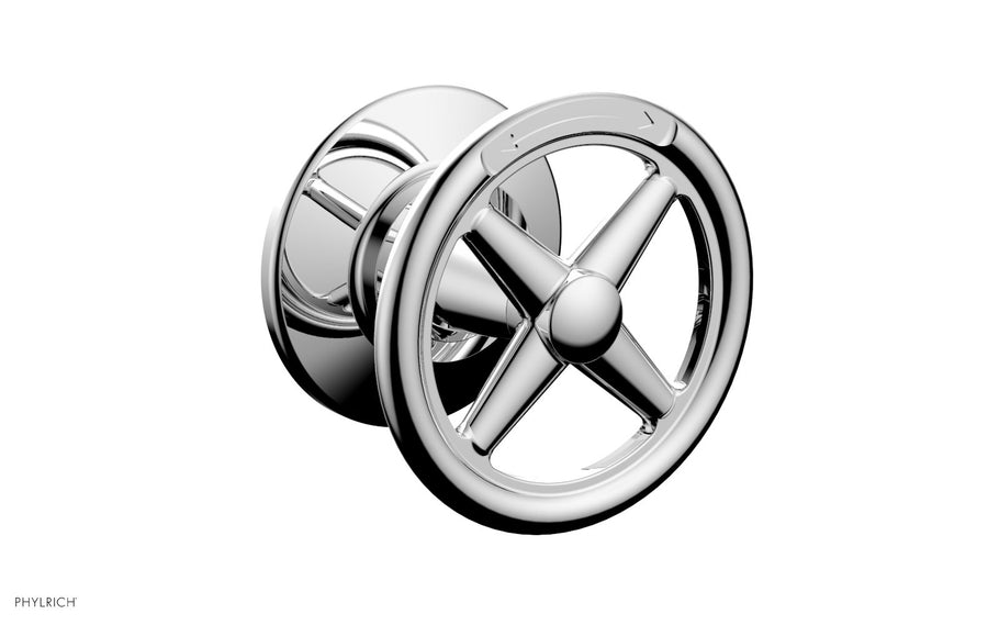 WORKS Volume Control/Diverter Trim -  Cross Handle - Diverter Engraved 220-37