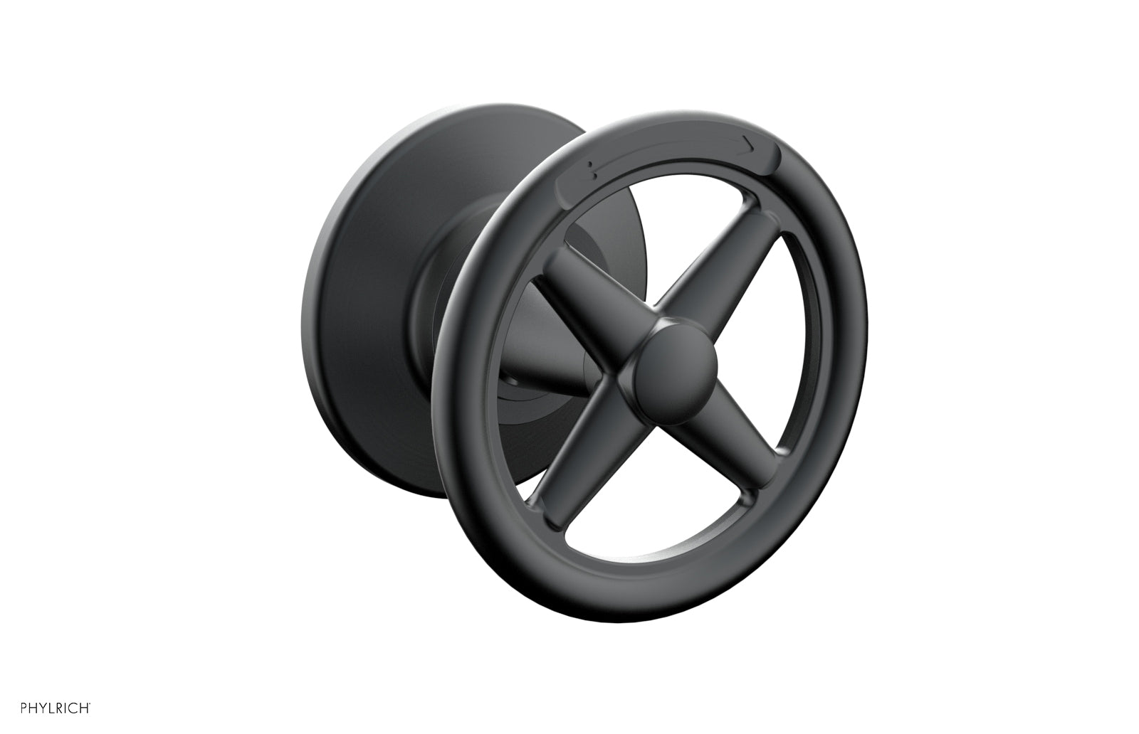 WORKS Volume Control/Diverter Trim -  Cross Handle - Diverter Engraved 220-37