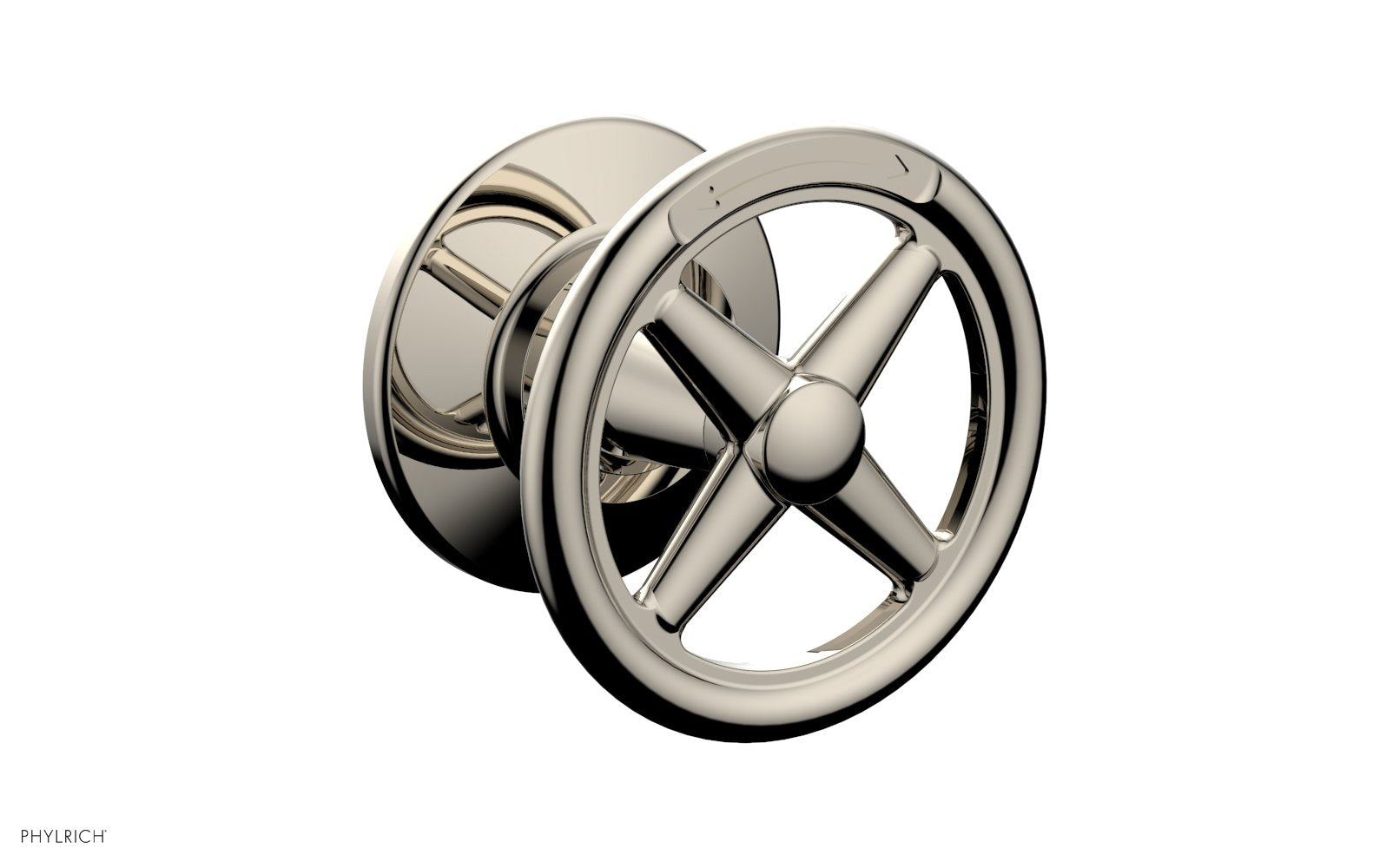 WORKS Volume Control/Diverter Trim -  Cross Handle - Diverter Engraved 220-37