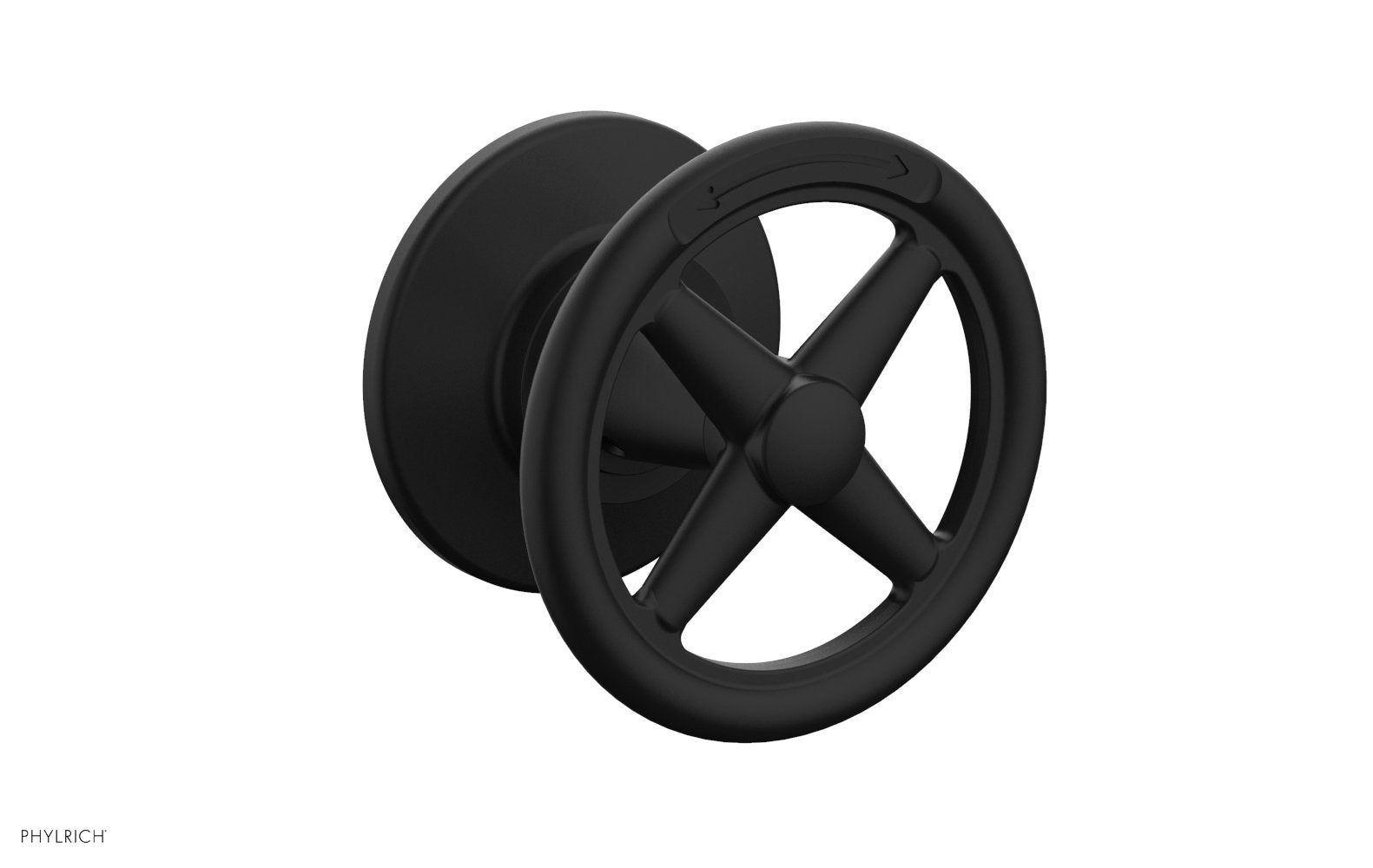 WORKS Volume Control/Diverter Trim -  Cross Handle - Diverter Engraved 220-37