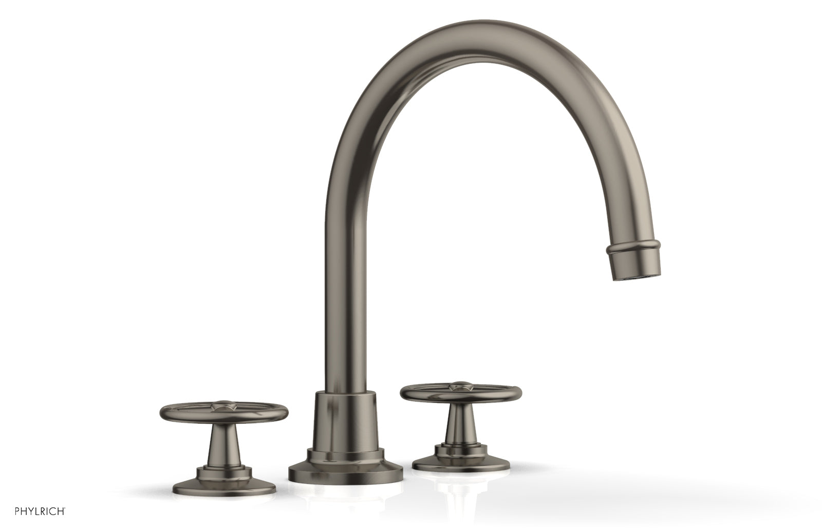 WORKS Deck Tub Set - High Spout Cross Handles 220-40