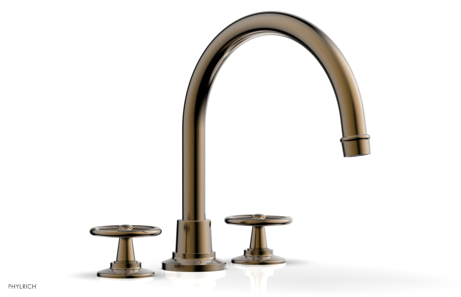 WORKS Deck Tub Set - High Spout Cross Handles 220-40