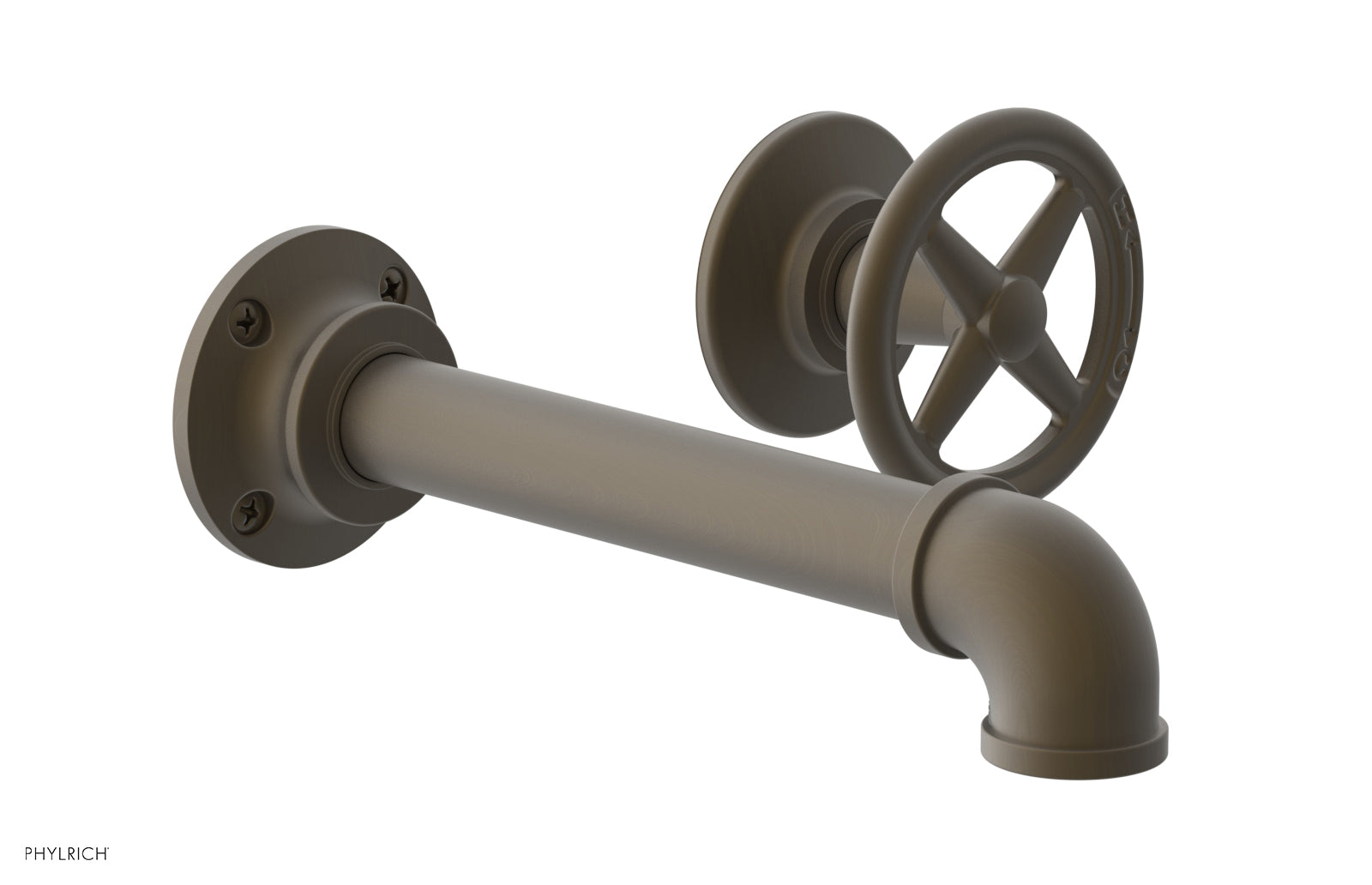 WORKS 2 Single Handle Wall Lavatory Set - Cross Handles 221-15