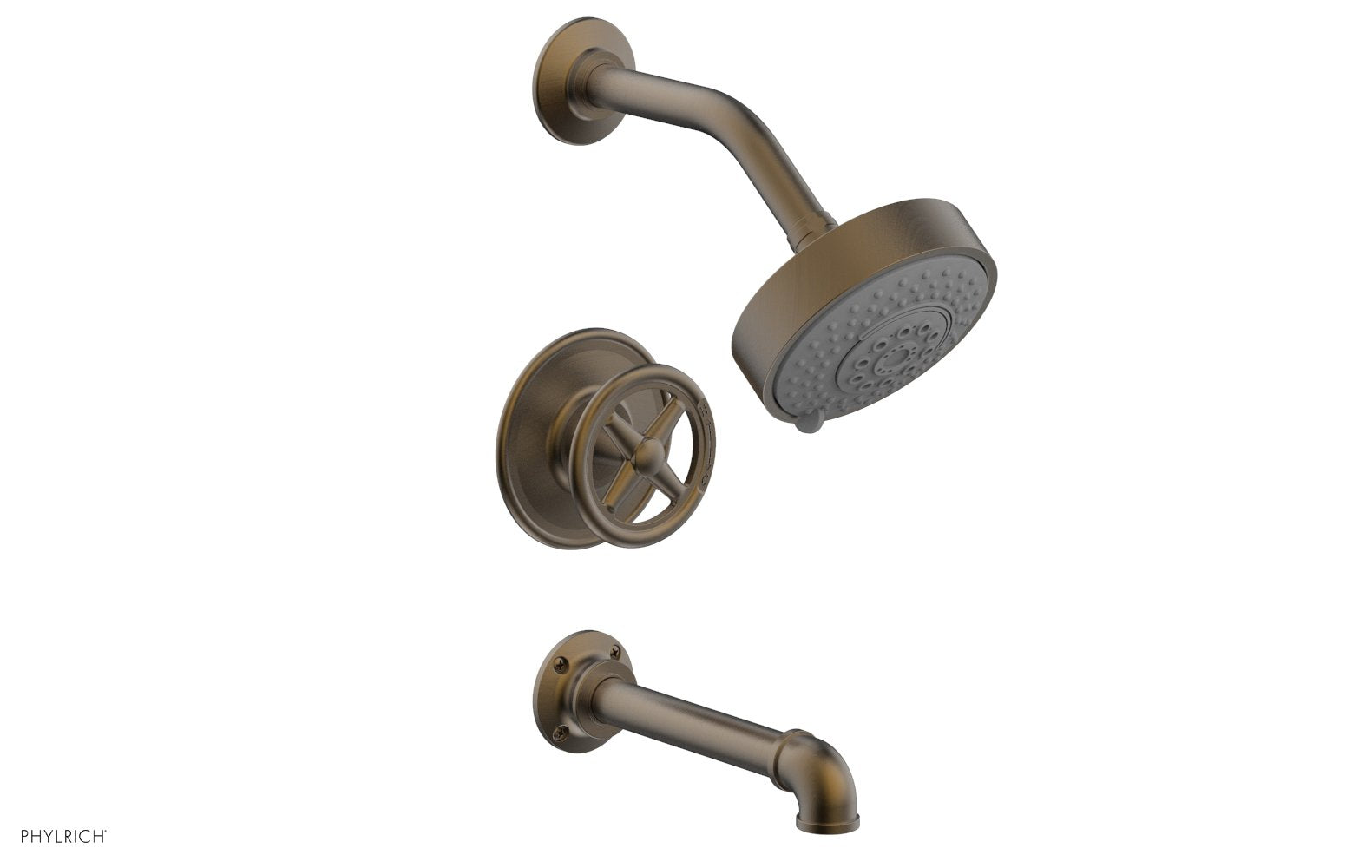 WORKS 2 Pressure Balance Tub and Shower Set - Cross Handle 221-26