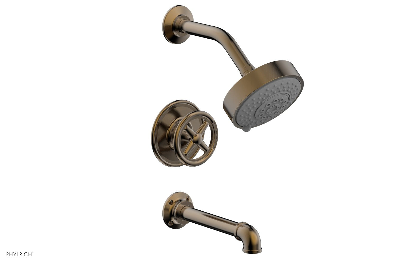 WORKS 2 Pressure Balance Tub and Shower Set - Cross Handle 221-26