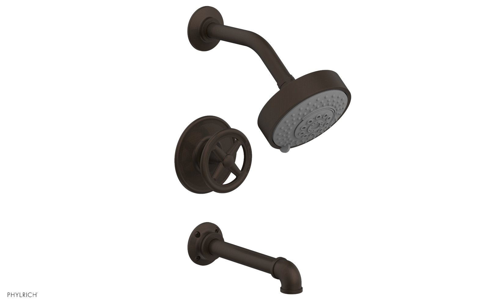 WORKS 2 Pressure Balance Tub and Shower Set - Cross Handle 221-26