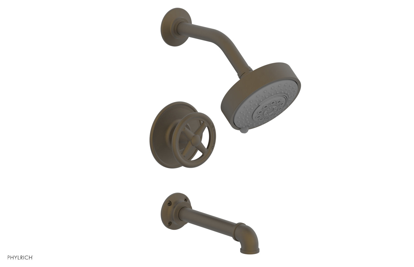 WORKS 2 Pressure Balance Tub and Shower Set - Cross Handle 221-26