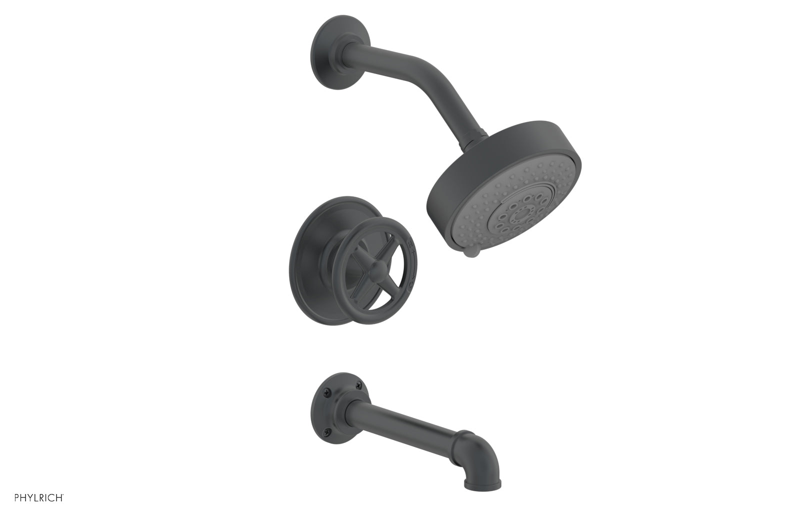 WORKS 2 Pressure Balance Tub and Shower Set - Cross Handle 221-26