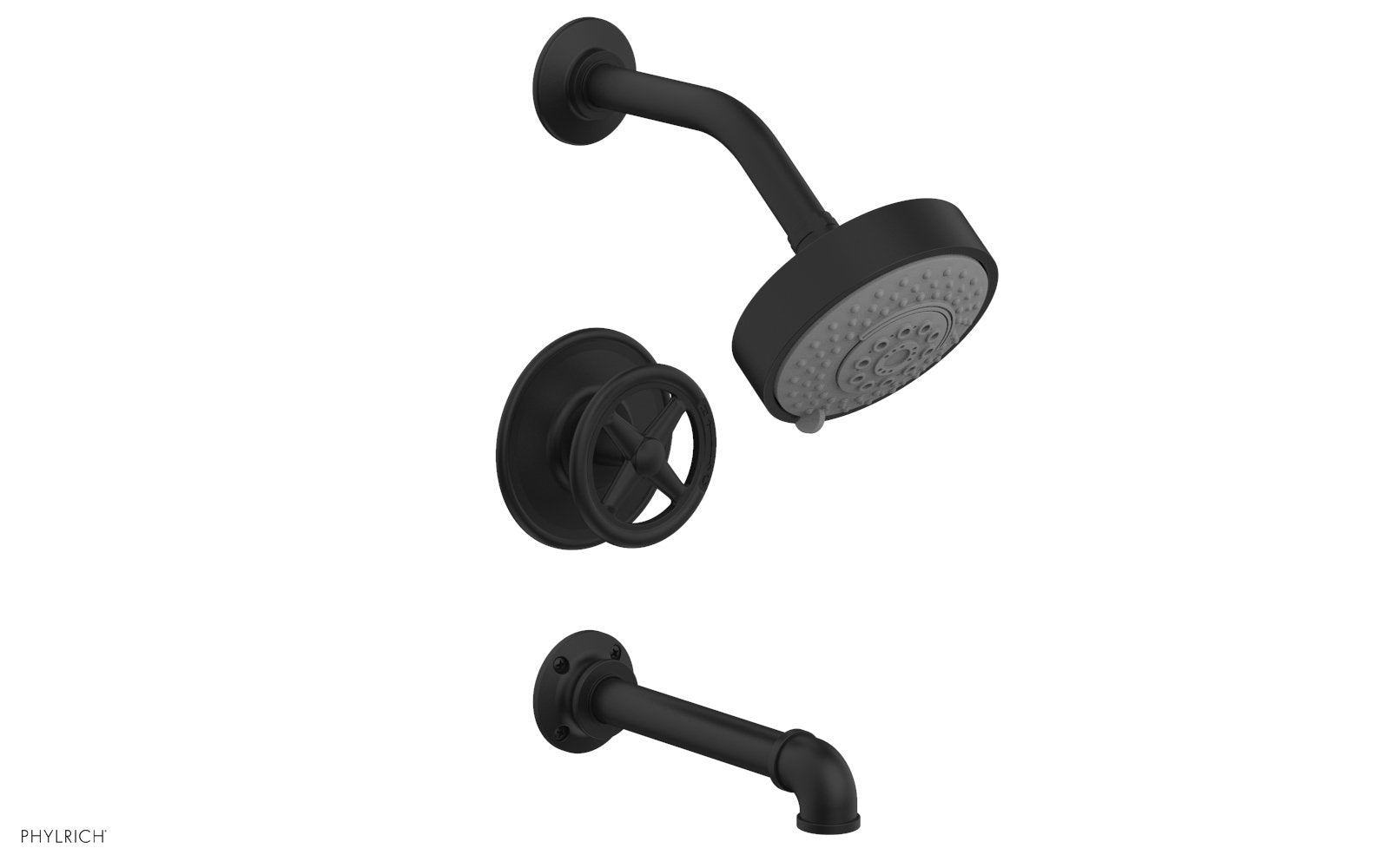 WORKS 2 Pressure Balance Tub and Shower Set - Cross Handle 221-26