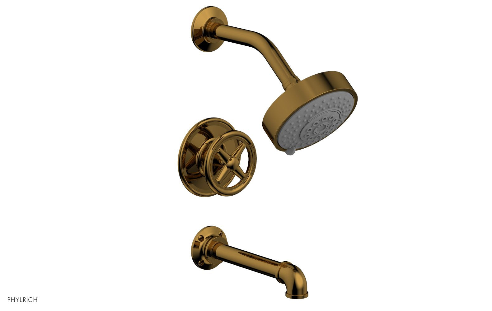 WORKS 2 Pressure Balance Tub and Shower Set - Cross Handle 221-26