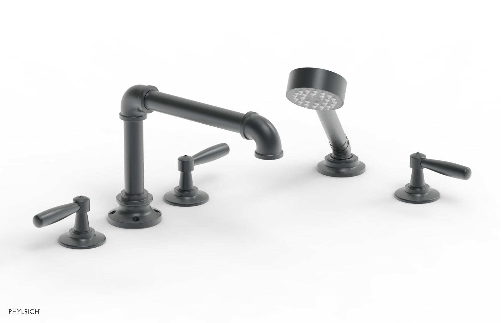 WORKS 2 Deck Tub Set with Hand Shower - Lever Handles 221-49