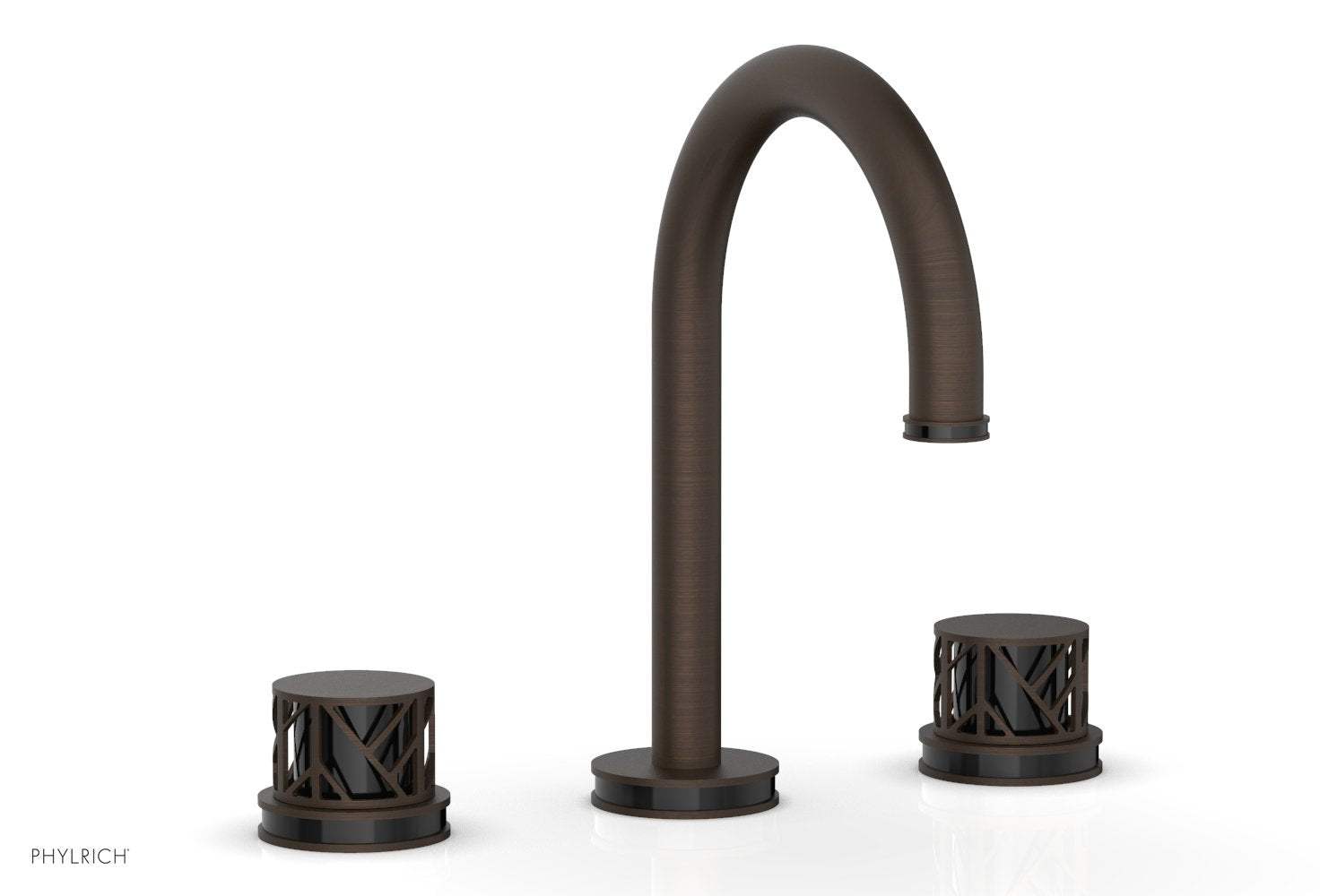 JOLIE Widespread Faucet - Round Handles with "Black" Accents 222-01