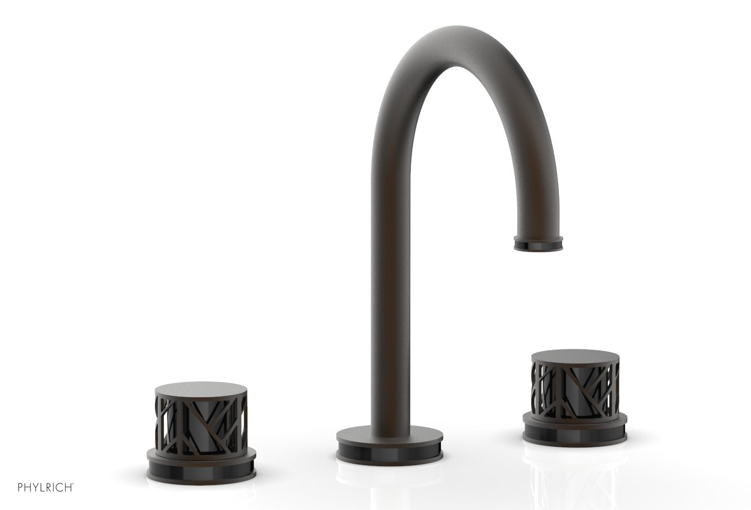 JOLIE Widespread Faucet - Round Handles with "Black" Accents 222-01