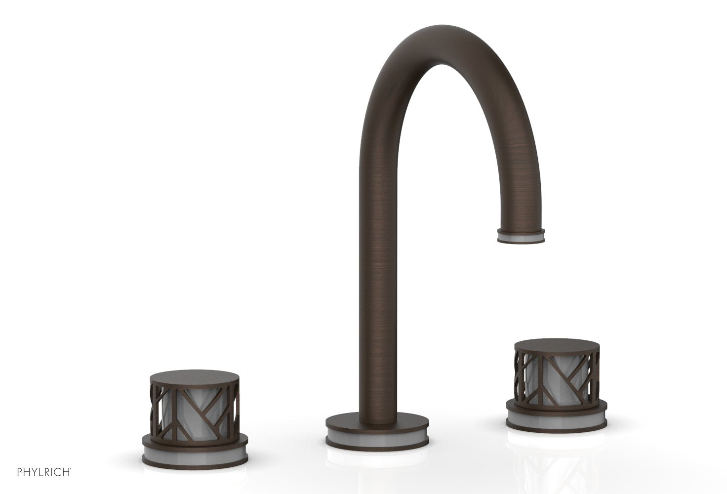 JOLIE Widespread Faucet - Round Handles with "Grey" Accents 222-01