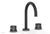 JOLIE Widespread Faucet - Round Handles with "Grey" Accents 222-01