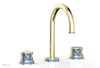 JOLIE Widespread Faucet - Round Handles with "Light Blue" Accents 222-01