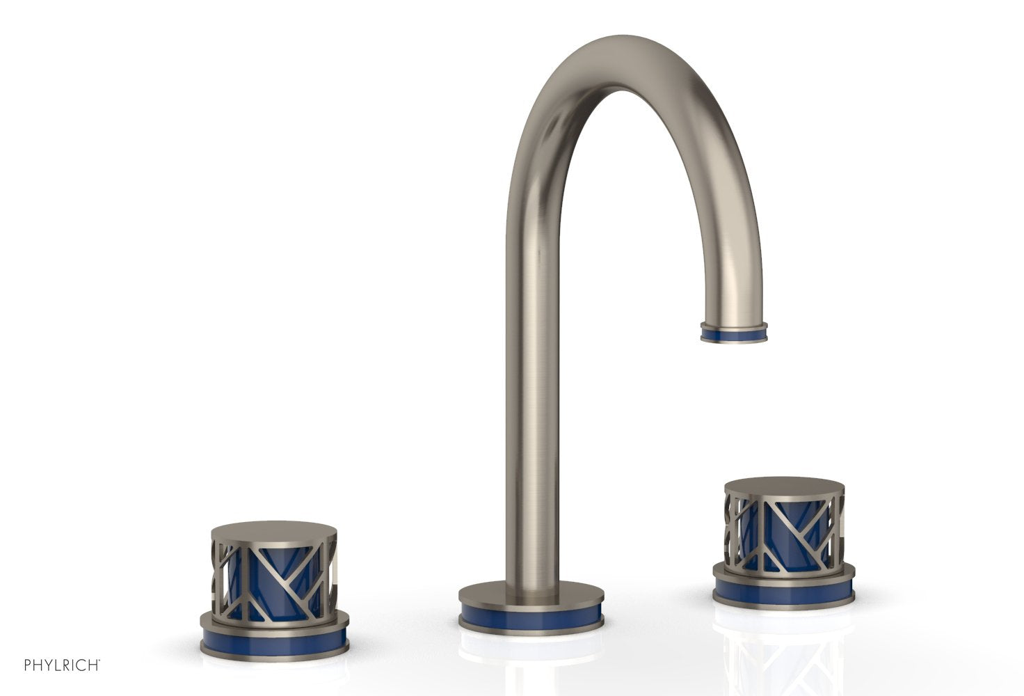 JOLIE Widespread Faucet - Round Handles with "Navy Blue" Accents 222-01