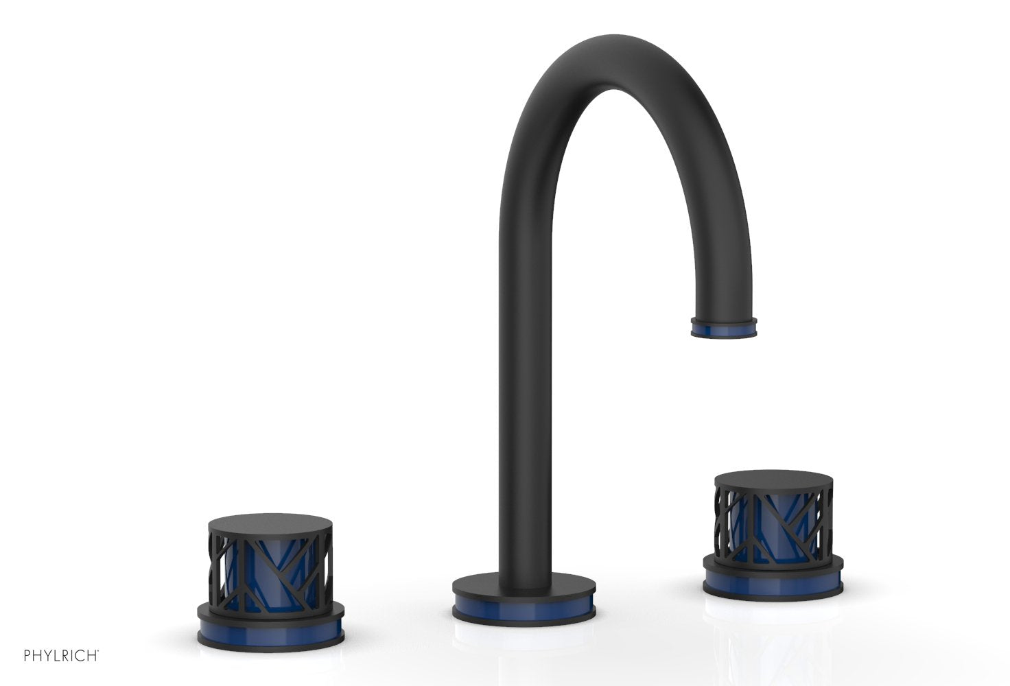 JOLIE Widespread Faucet - Round Handles with "Navy Blue" Accents 222-01