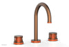 JOLIE Widespread Faucet - Round Handles with "Orange" Accents 222-01