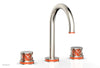 JOLIE Widespread Faucet - Round Handles with "Orange" Accents 222-01