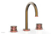 JOLIE Widespread Faucet - Round Handles with "Pink" Accents 222-01