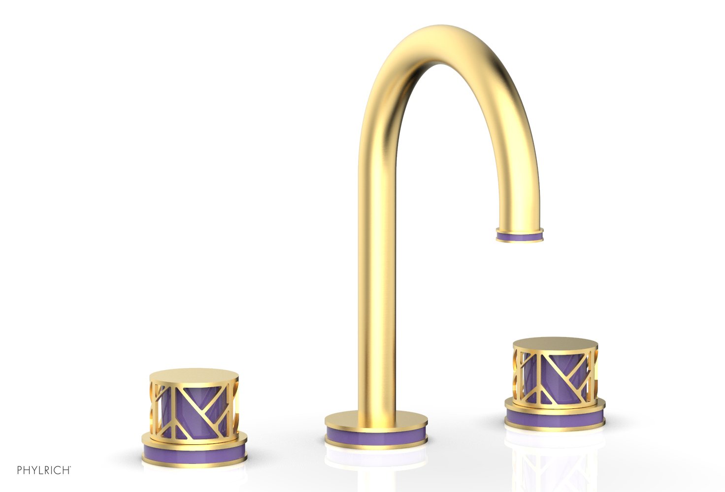 JOLIE Widespread Faucet - Round Handles with "Purple" Accents 222-01