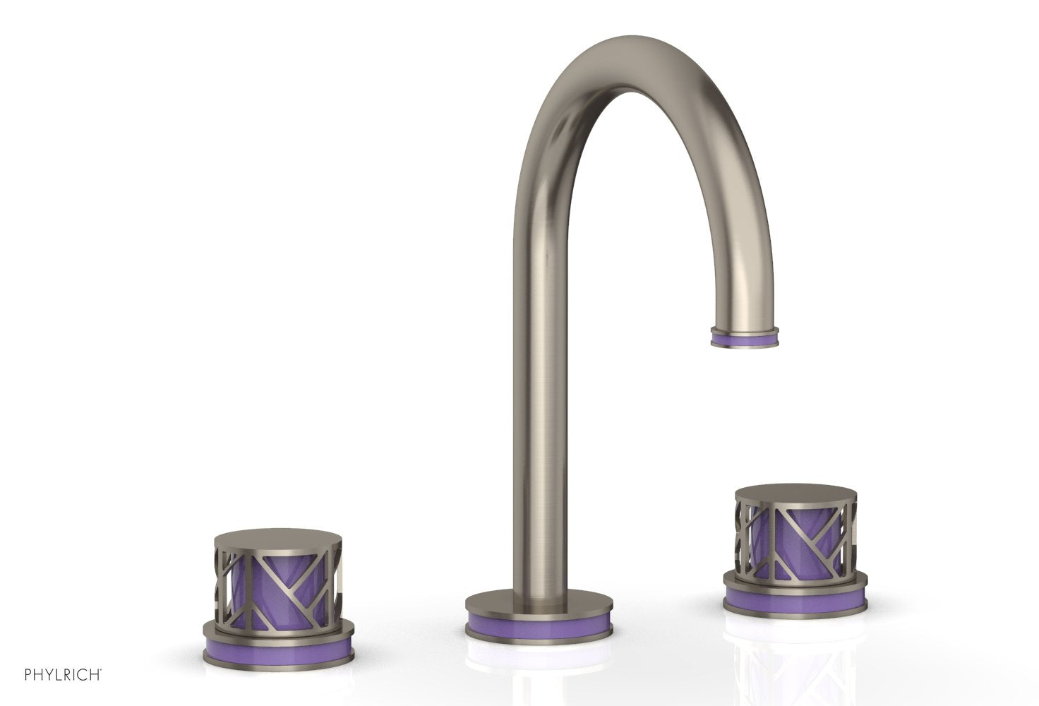 JOLIE Widespread Faucet - Round Handles with "Purple" Accents 222-01