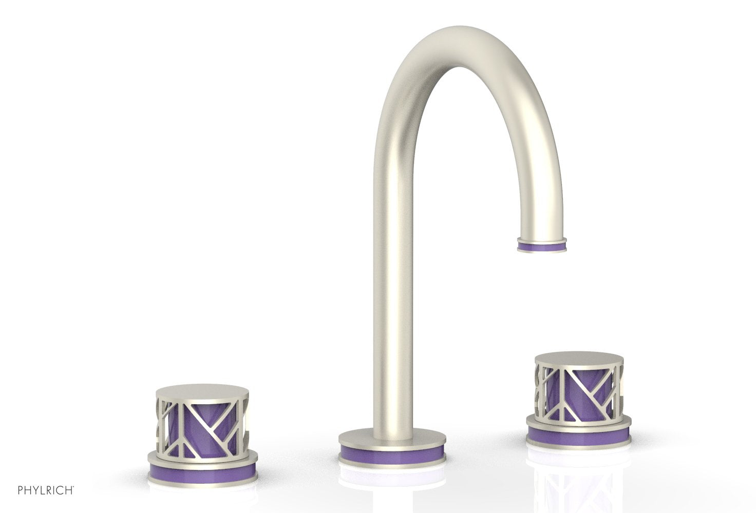 JOLIE Widespread Faucet - Round Handles with "Purple" Accents 222-01
