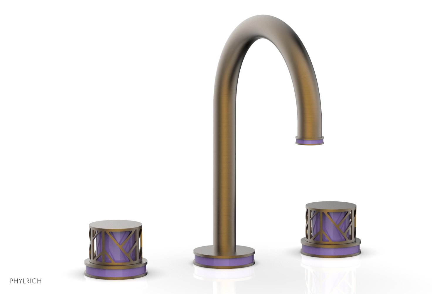 JOLIE Widespread Faucet - Round Handles with "Purple" Accents 222-01