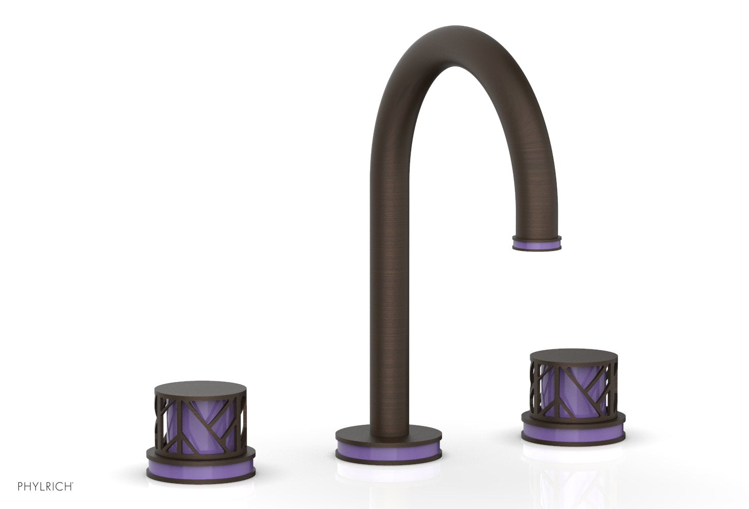 JOLIE Widespread Faucet - Round Handles with "Purple" Accents 222-01