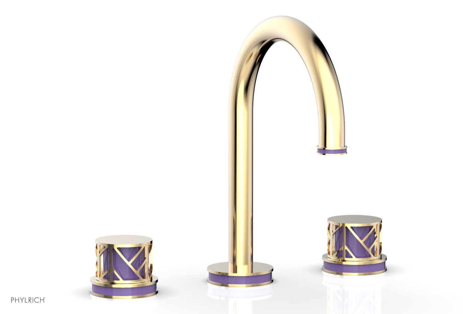 JOLIE Widespread Faucet - Round Handles with "Purple" Accents 222-01