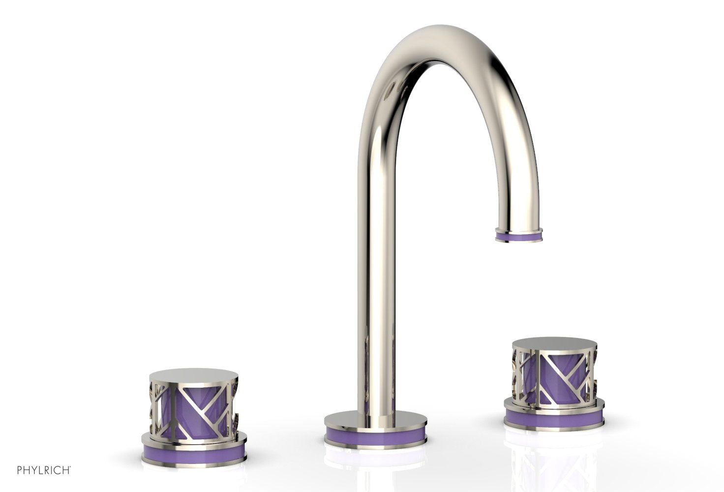JOLIE Widespread Faucet - Round Handles with "Purple" Accents 222-01