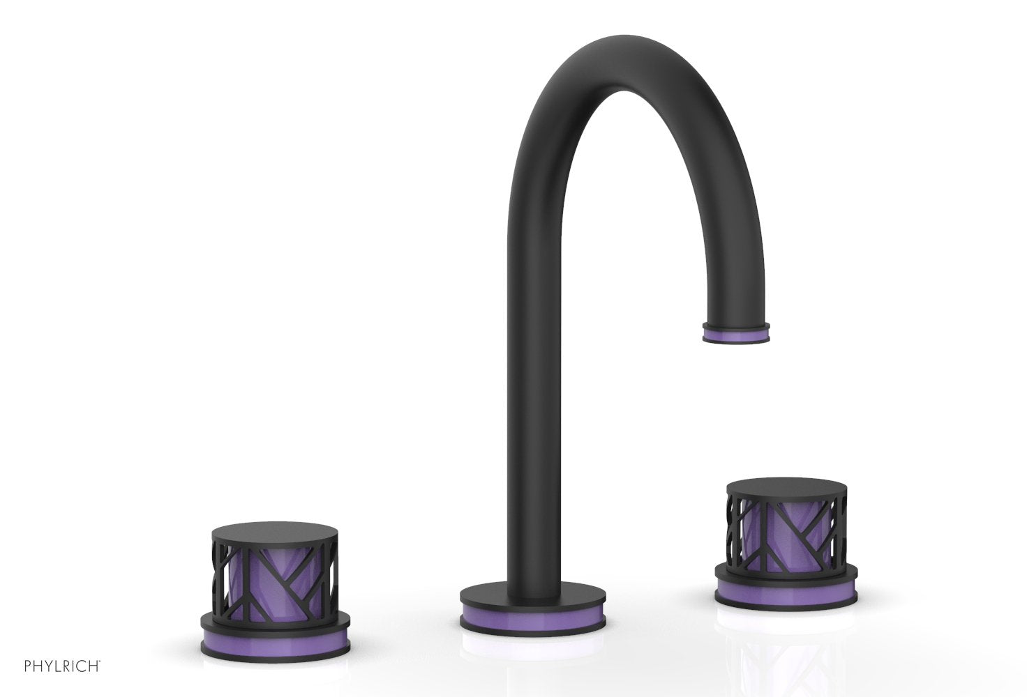 JOLIE Widespread Faucet - Round Handles with "Purple" Accents 222-01