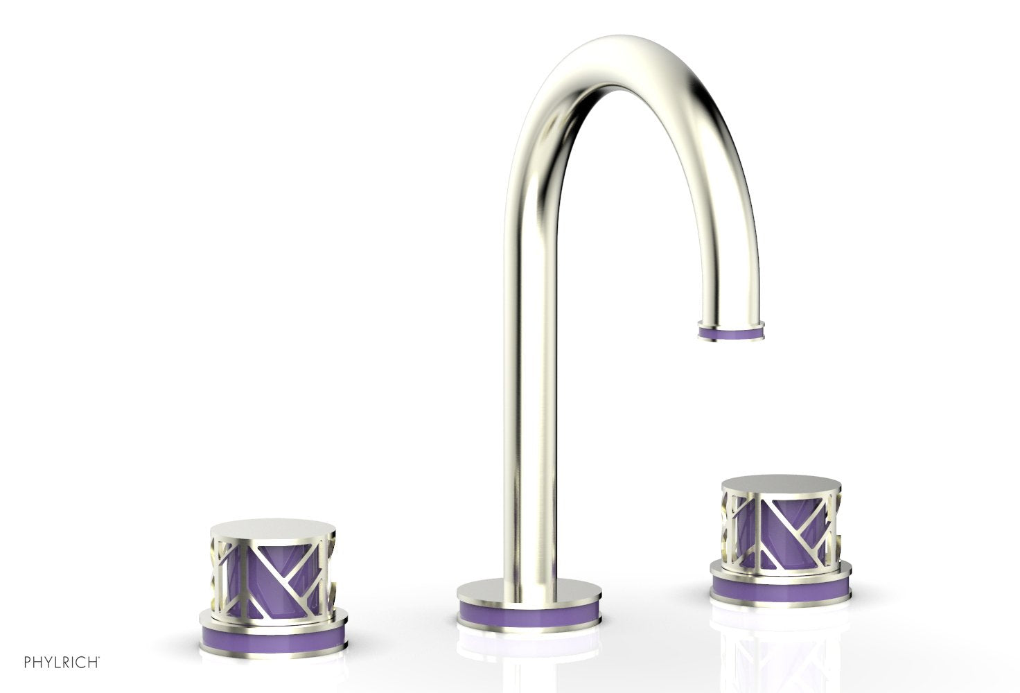 JOLIE Widespread Faucet - Round Handles with "Purple" Accents 222-01