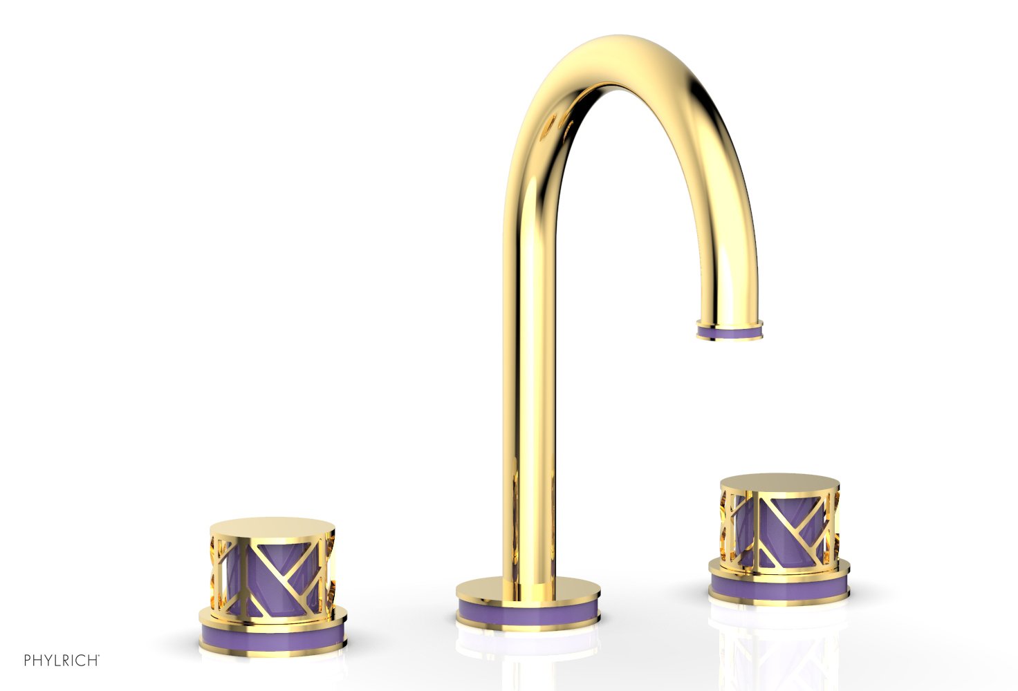 JOLIE Widespread Faucet - Round Handles with "Purple" Accents 222-01