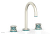 JOLIE Widespread Faucet - Round Handles with "Turqoise" Accents 222-01