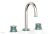 JOLIE Widespread Faucet - Round Handles with "Turqoise" Accents 222-01